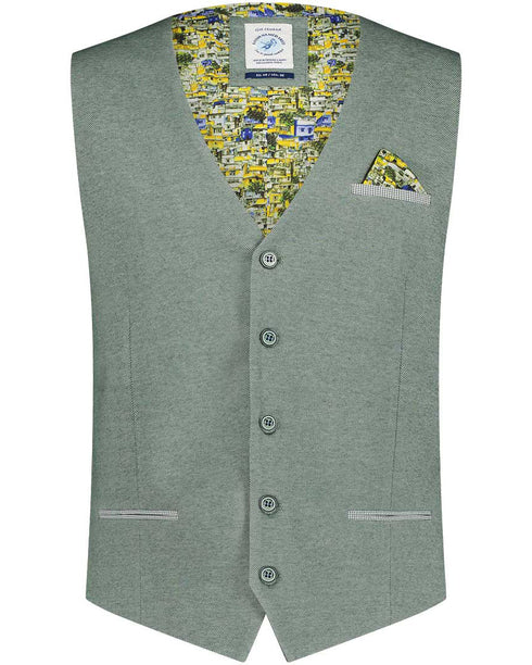 Green Pique Waistcoat